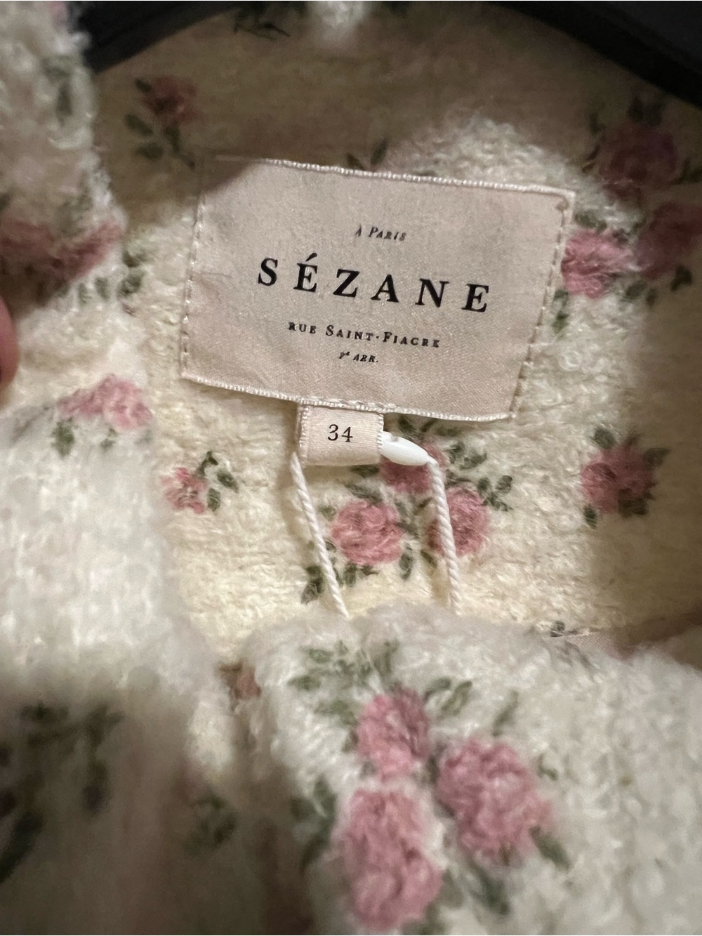 Sézane Leo Coat - Little Roses - Size UK34/US2 NWT - Picture 4 of 8